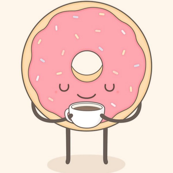 Пончик рисунок карандашом