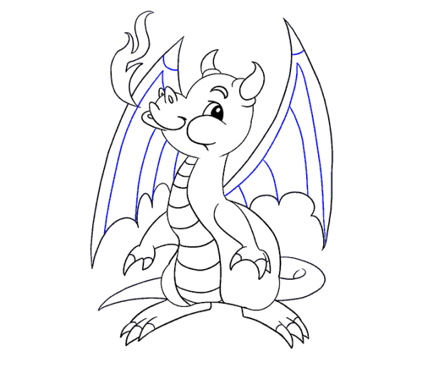 Дракончик для рисования