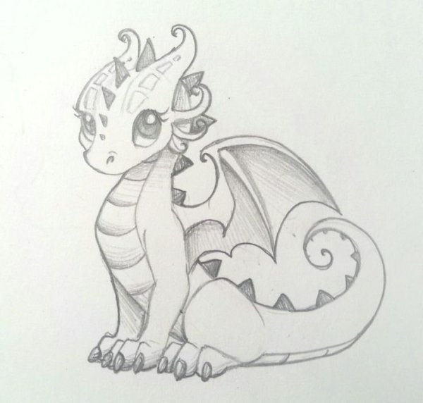 Рисунок дракона для 8 лет