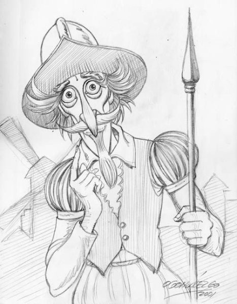 Дон Кихот раскраска