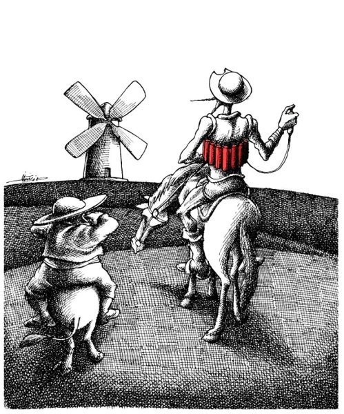 Дон Кихот рисунок