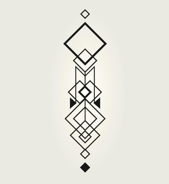 Тату геометрия ромб