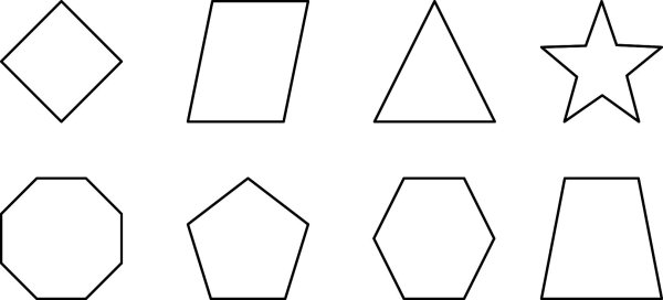 Рисунки из треугольников для детей