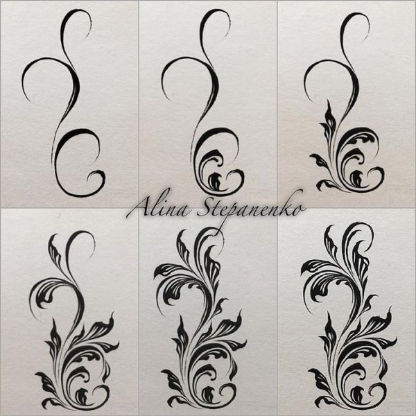 Трафарет для рисования вензелей на ногтях