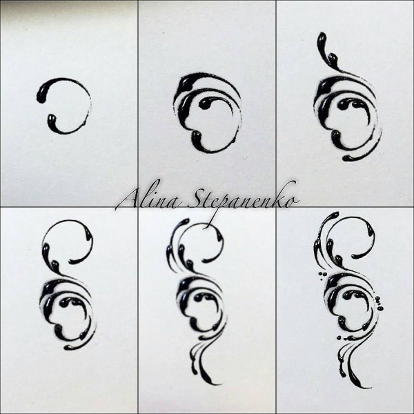 Сложные вензеля на ногтях