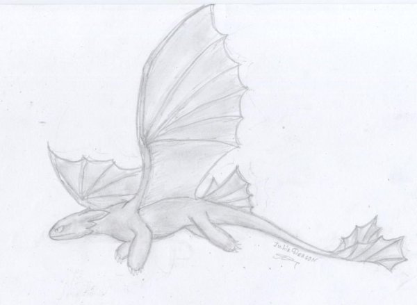 Рисунок Беззубика карандашом