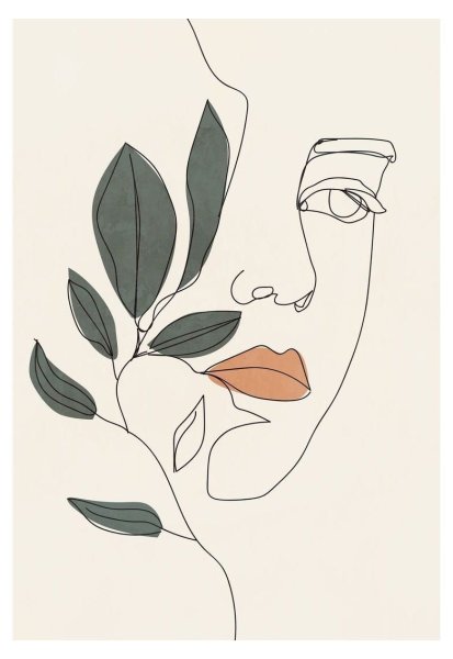 Лицо одной линией