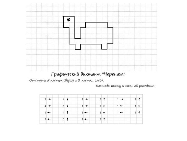 Схемы графического диктанта для дошкольников