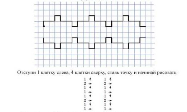 Графический диктант для начинающих дошкольников