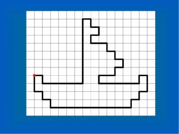 Математический диктант кораблик для дошкольников
