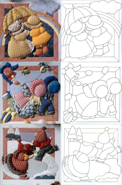 Трафареты для лоскутных картин