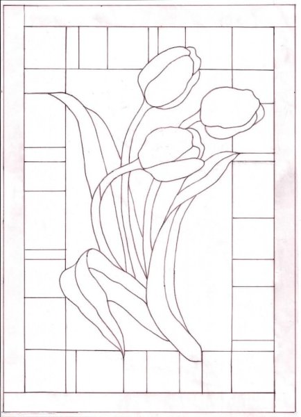 Рисунки для витража легкие