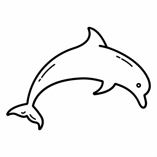 Рисунок дельфина для детей