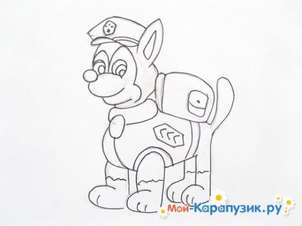 Гонщик Щенячий патруль нарисовать пошагово