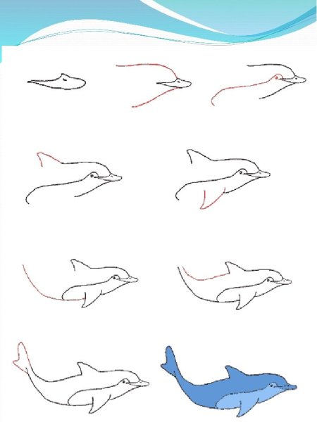 Дельфины стилизованные