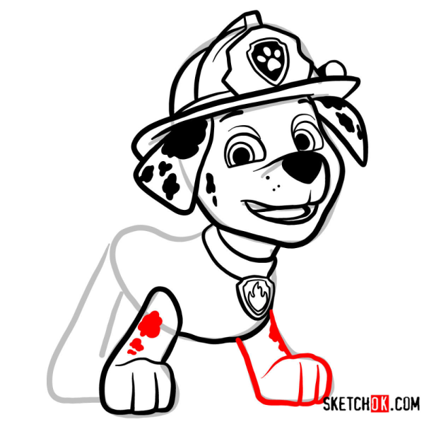 Маршал Щенячий патруль рисунок