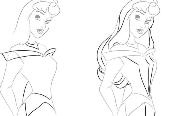 Спящая красавица рисунок карандашом