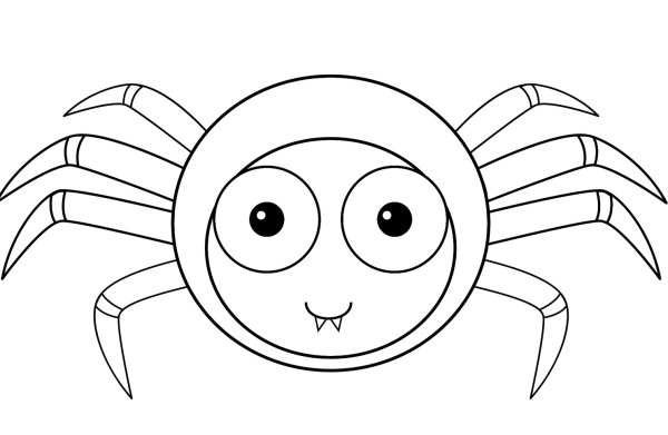 Паук раскраска