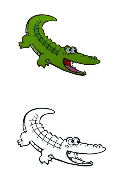 Крокодил рисунок для детей 5 лет