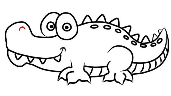 Раскраска крокодил
