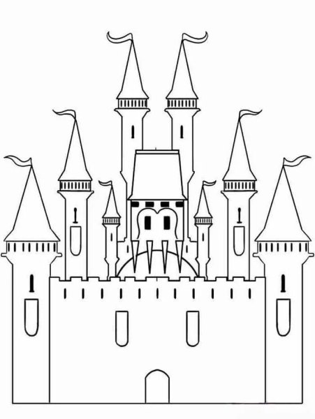 Раскраска замок