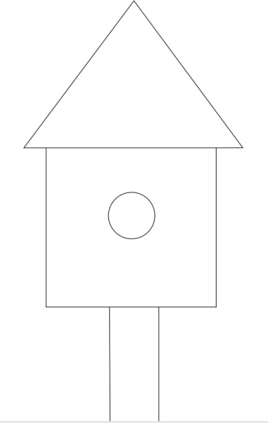 Птичка в скворечнике раскраска