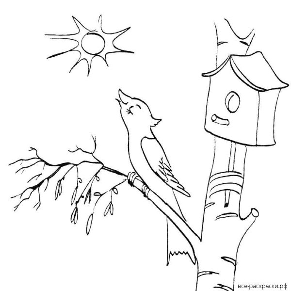 Скворечник для раскрашивания