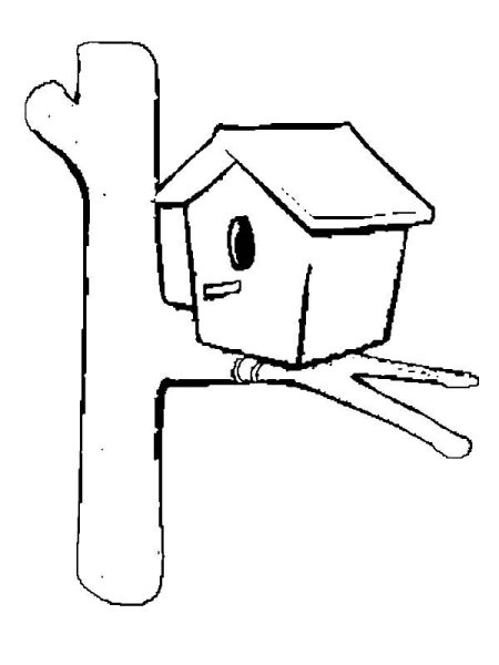 Трафарет скворечника