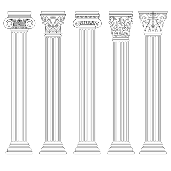 Коринфская колонна вектор