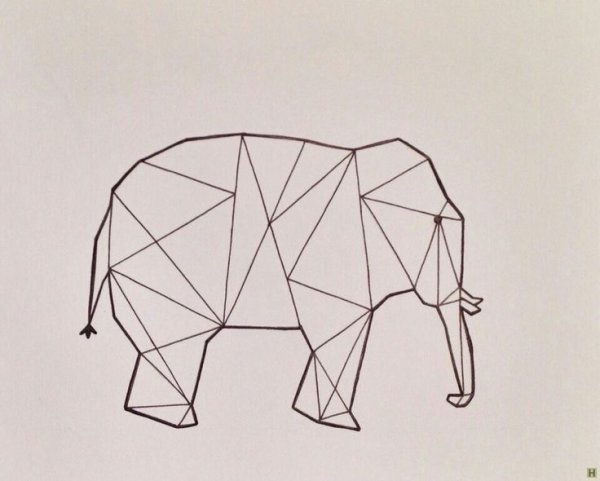 Геометрические животные простые