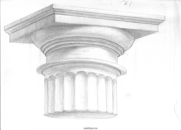 Капитель дорического ордера гипс