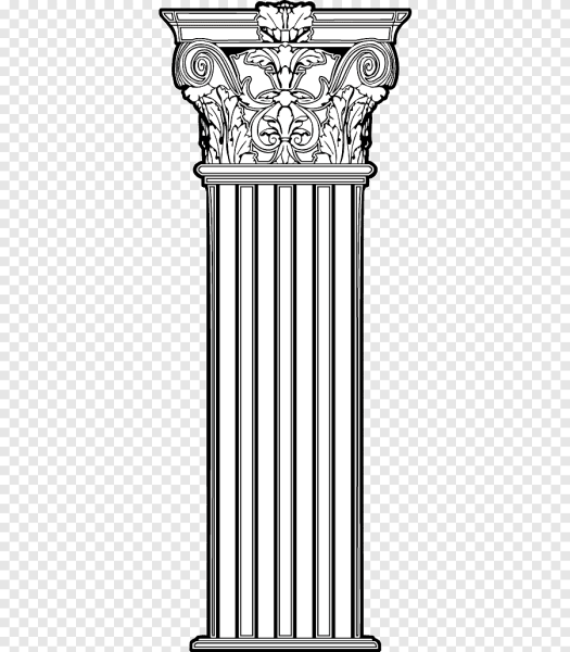Коринфская колонна контур