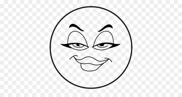 Смешные смайлики черно белые