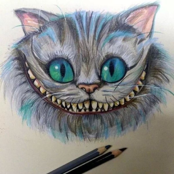 Нарисовать кота из Алисы в стране чудес