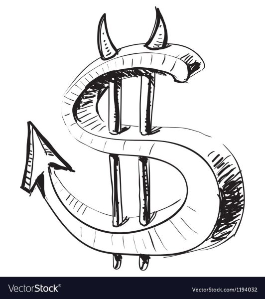 Тату знак доллара