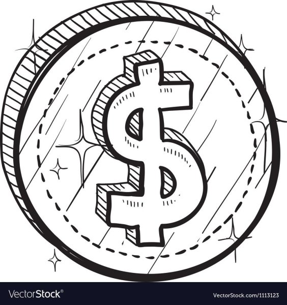 Доллар рисунок