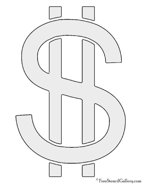 Доллар трафарет