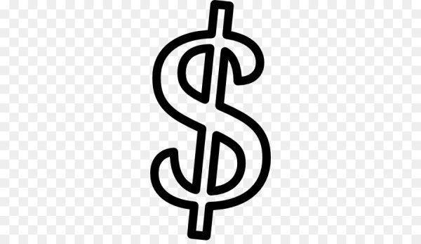 Нарисованный знак доллара