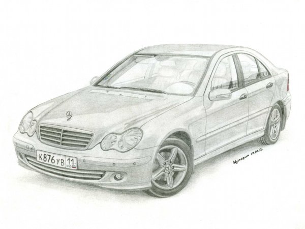 Mercedes Benz w210 drawing