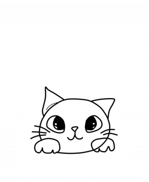 Рисунки котят для срисовки