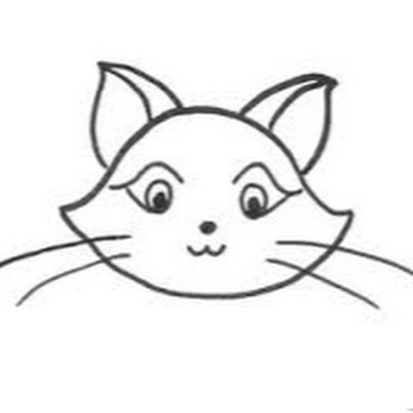 Мордочка кота карандашом для детей