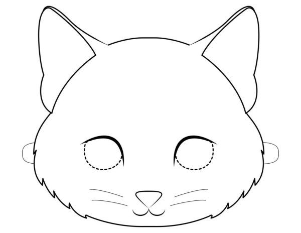 Маска котенка для детей