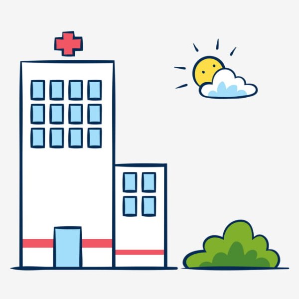 Схематический рисунок больницы