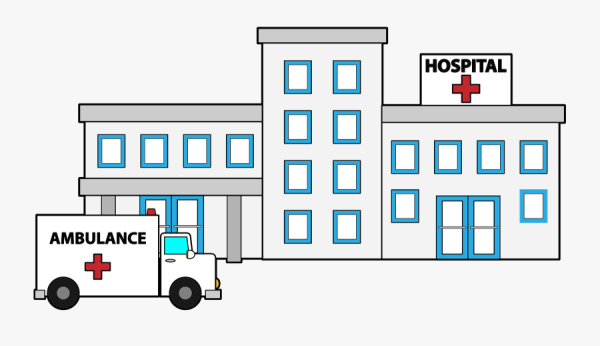 Здание больницы рисунок