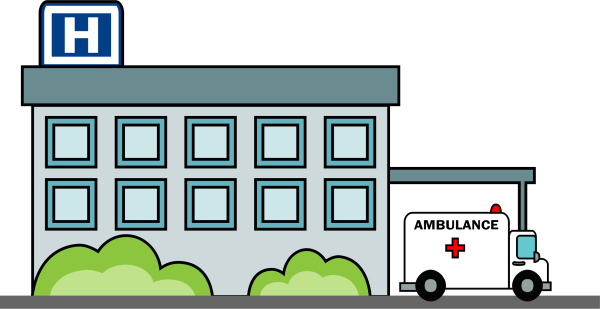 Раскраска здание больница для детей