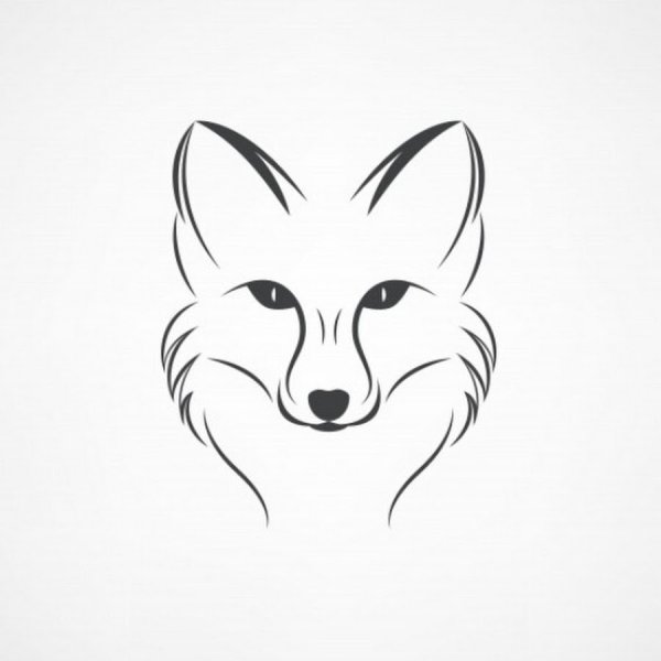 Лиса трафарет