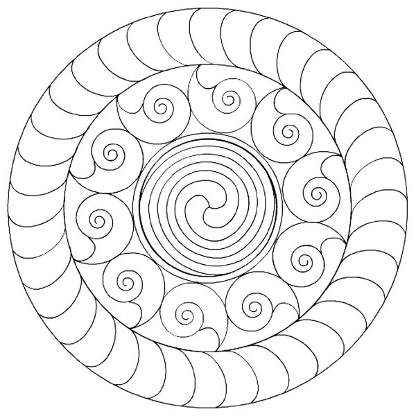 Мандалы для раскрашивания простые