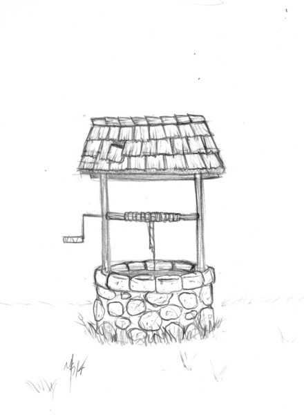 Колодец раскраска