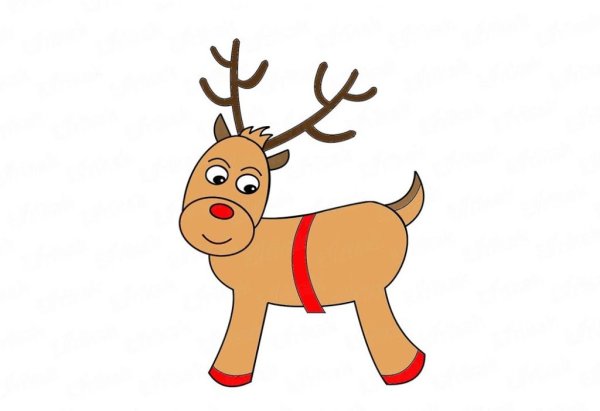 Олень раскраска