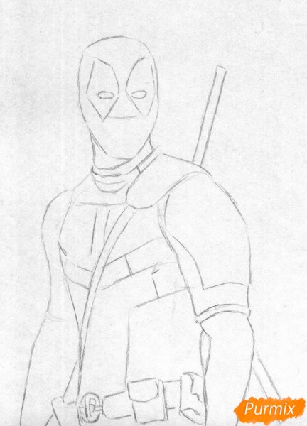 Рисунки Дэдпула карандашом